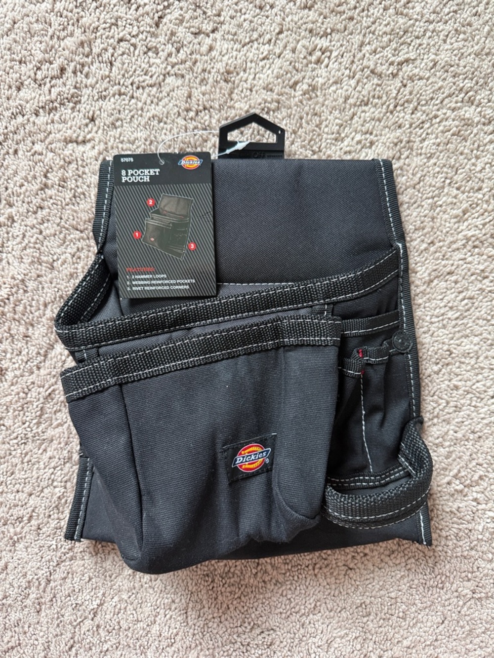 Dickies Black 8-Pocket Tool Pouch